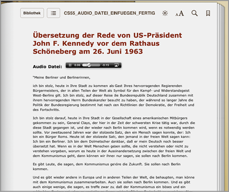 eingebettete Audio-Datei in iBooks