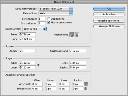 Seitengröße für InDesign-Dokument definieren