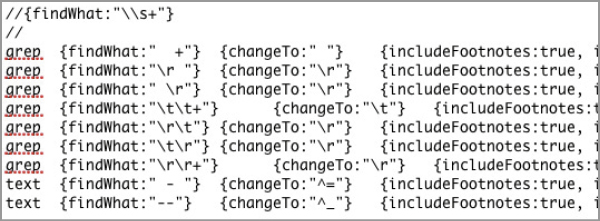 Auszug aus der FindChangeList.txt-Datei