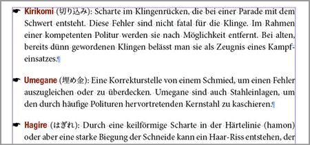 Symbol aus der Schrift Zapf Dingbats für die Aufzählungszeichen