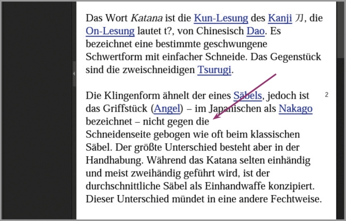 Auswirkung von harten Zeilenumbrüchen im ePub
