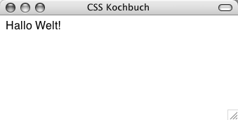 Text wird nun durch CSS in serifenloser Schrift dargestellt.
