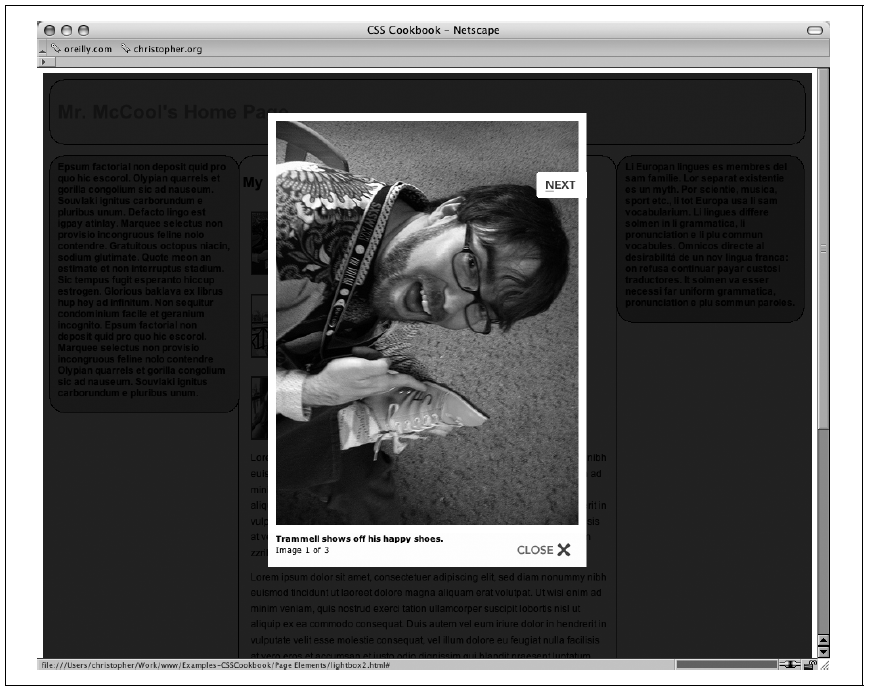 Lightbox kann auch Diaschau aus mehreren Bildern darstellen