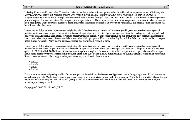 Seitenlayout ohne Stildefinitionen