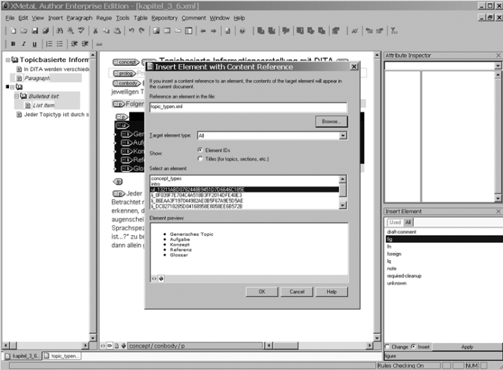 conref-Attribut in XMetal Enterprise Edition
