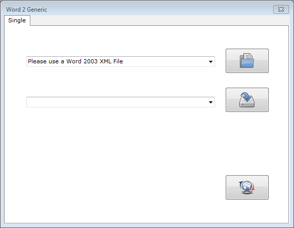 Fenster Word 2 Generic mit aktiver Registerkarte Single