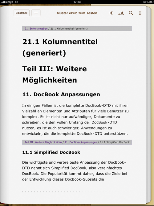 Beispiel eines vor Abschnitt 11.1 erzeugten Kontextpfades (iBooks)